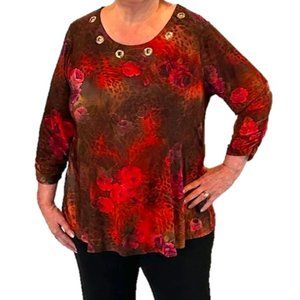 COCOMO WOMAN Stretchy Pull Over Top